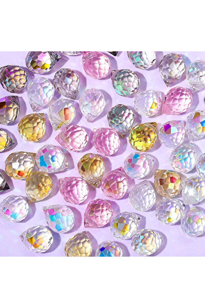 Choice7 Mixed 8mm Crystal AB Strawberry Glass Beads 50PCS Faceted Teardrop Cr...