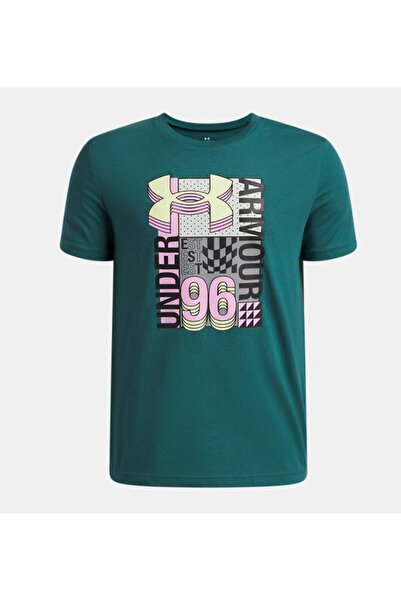 Under Armour Erkek Çocuk UA Logo Wordmark Kolaj Kısa Kollu T-Shirt 6009271-338