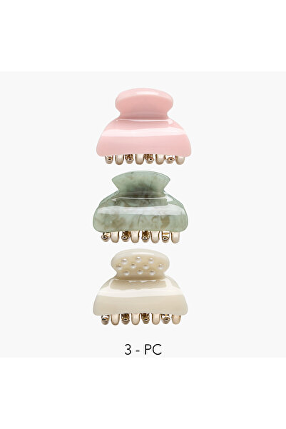 Lifestyle عبوة من 3 مشابك شعر منحنية بلمسة نهائية لؤلؤية