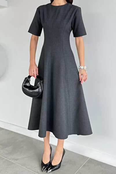 My Blog Anthracite Godeli Midi Dress - 05174