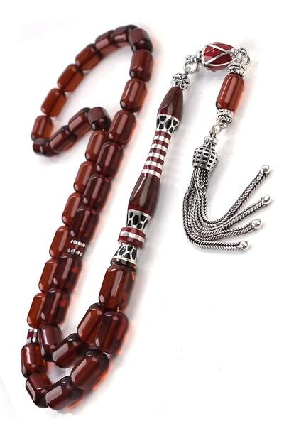 TESBİHCİBABA Nakkaş Yılan Ağacı İmame Sıkma Kehribar Tesbih