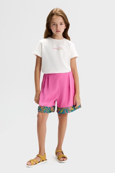 NK Pantaloni scurți Boho pentru fete 8-14 ani fucsia