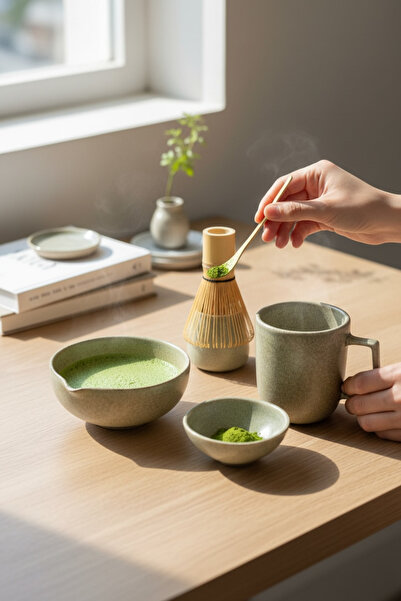 HAZEYA SERAMİK Stoneware Handmade Matcha Seti