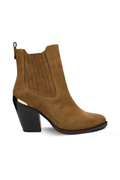 Vario Pointed Toe Zippered Genuine Suede Leather Women's Boots Z622 Yarma Sue...