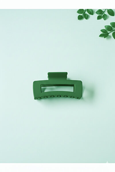 OMAC Mat Renkli Büyük Dikdörtgen Mandal Toka Seti - Güçlü Tutuşlu Şık Saç Aks...