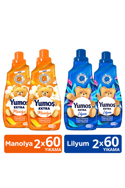 Yumoş Yumuşatıcı Manolya 1440ml x2 Yumuşatıcı Lilyum 1440ml x2