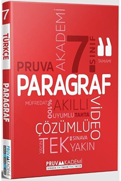 Pruva Akademi 7. Sınıf Paragraf Soru Bankası