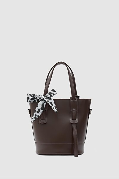 Shule Bags Geantă Capri Cova pentru mână și crossbody, maro amar