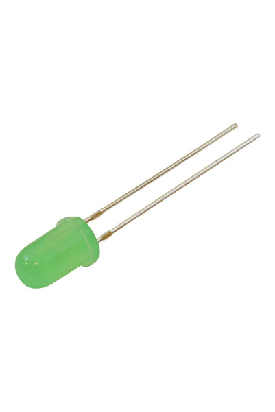 OEM LED 5mm green with flashing 3-5V 1560-2180mcd 30degree convex front side ...