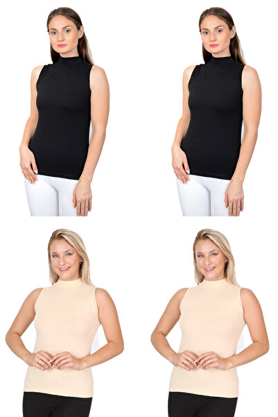 ATİLLA İÇ GİYİM Zero Kol Half Fishneck 2 Black- 2Ten