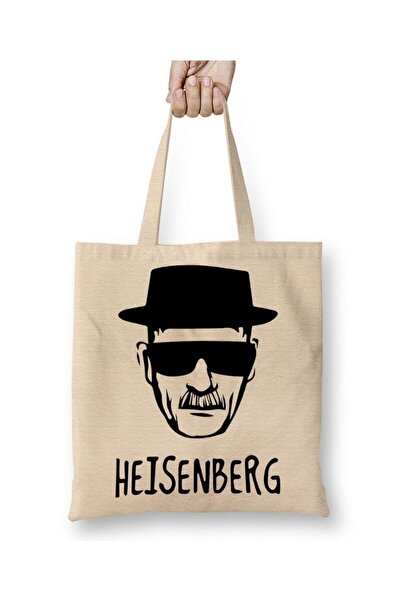 Toyaso Breaking Bad Heisenberg Λευκή υφασμάτινη τσάντα με μακρύ χερούλι Τσάντ...