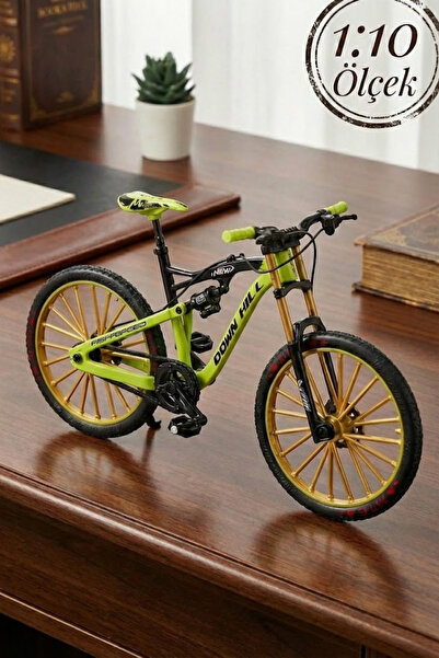 craftivio 1:10 Ölçek Metal Dağ Bisikleti Maketi - Hareketli Süspansiyonlu Kol...