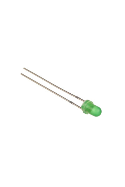 OEM LED 3mm verde 2.1V-3.0V 20mA 567-570 MCD 400-500