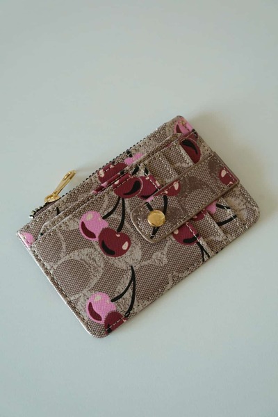 Minimo Kiraz Desenli Fermuarlı Cüzdan Kartlık