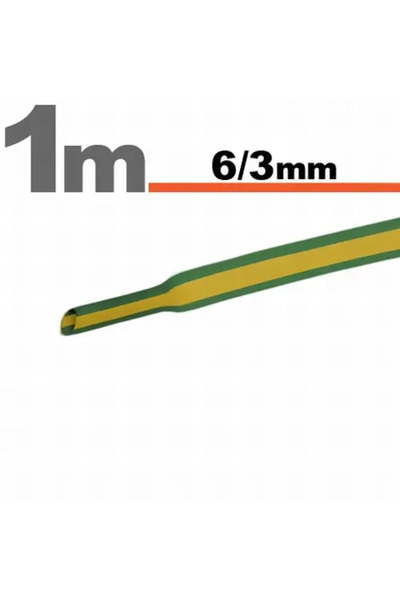 OEM Tub termocontractant galben/verde 6 /3 mm 1m lungime