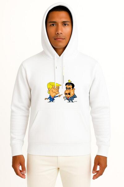 Bahriyeli Collection بغطاء رأس سترة رياضية للجنسين تحمل صورة الرئيس الأمريكي ...