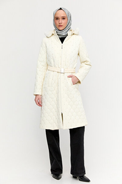 Setrms Seyyar Kapüşonlu Taşlı Kaban