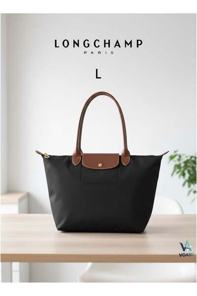 GENEROUS Longchamp Le Pliage Women's versatile Black Classic Large Messenger Bag