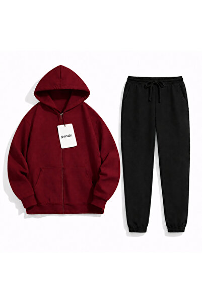 pandy Σετ φόρμας 2 τεμαχίων με δύο κλωστές, ελαστικά τελειώματα, ζακέτα με φε...