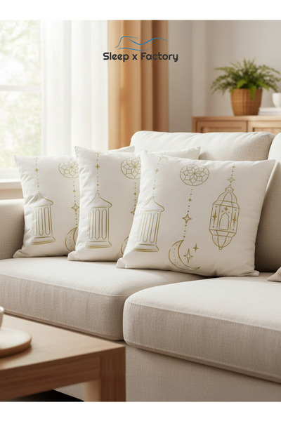 Sleep x Factory 3-Pack Decorative Cushions 45x45 cm – Microfiber Filled