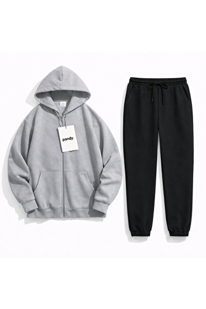 pandy Σετ φόρμας 2 τεμαχίων με δύο κλωστές, ελαστικά τελειώματα, ζακέτα με φε...