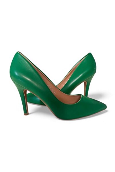Lulu Women's Stiletto Shoes, Green, Size 38