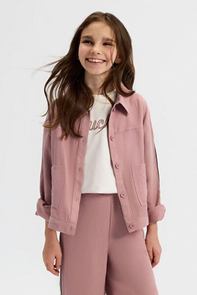 NK Раирана блуза за момичета на възраст 8-14 години, цвят прах