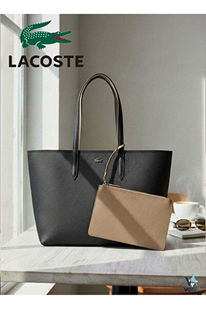 GENERIC4 حقيبة يد نسائية كبيرة الحجم ذات وجهين بلونين، لون أسود/بني