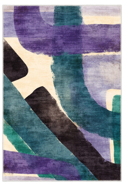 Homefesto Dekoratif Salon Halısı, Makinada Yıkanabilir, Kaymaz Taban, İnce & ...