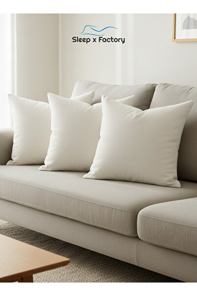Sleep x Factory 3-Pack Decorative Cushions 45x45 cm – Microfiber Filled