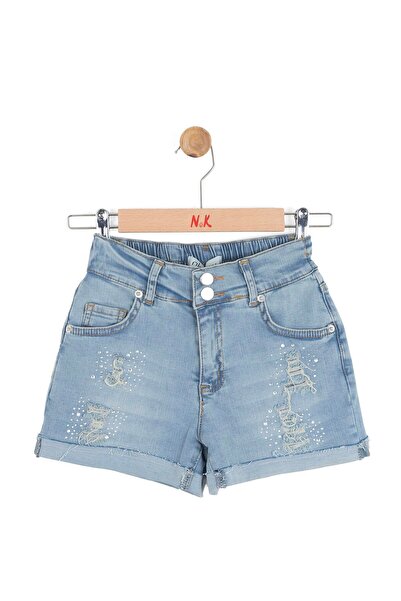 NK Pantaloni scurți pentru fete Maldive 8-14 ani Albastru deschis