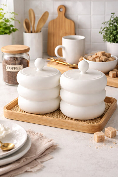 MİR STORE 3D Baskı Kapaklı Dekoratif Kavanoz | Minimal Ev Aksesuarı