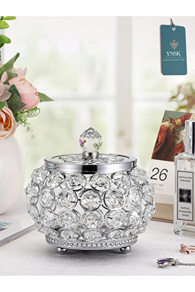 YNSK Luxury |   Lucent |   Luxury Clamshell Crystal Jewelry Box, Organizer, O...