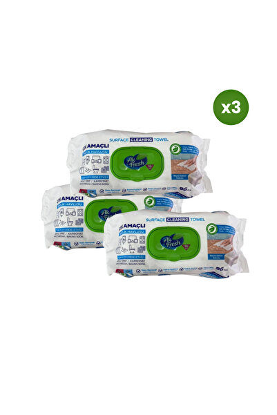 AKFRESH Multi-surface wet wipes white soap with vinegar and bicarbonate - 96 ...