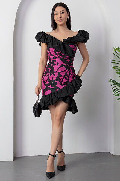 PULLIMM Rochie din poplin cu volane, fără bretele, 1712