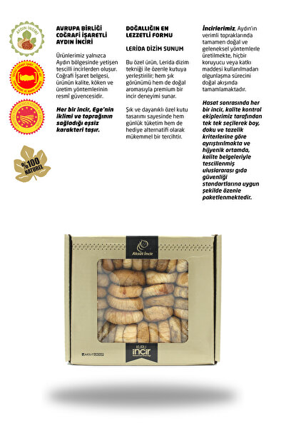 mehmet aksüt aksüt group Kuru İncir Lerida Dizim 500g Aydın İnciri (AB Coğrafi İşaretli)