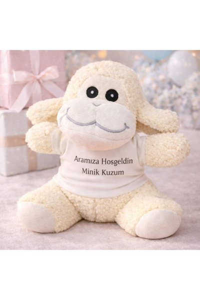 Store Yeni Doğan Hediyesi Peluş Kuzu 25 cm – Aramıza Hoşgeldin Minik Kuzum Ti...