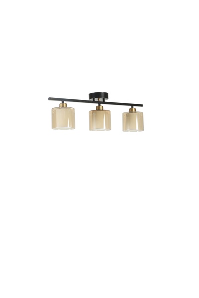 Vivense YENİ NOMİ SİYAH BAL CAMLI AVİZE, ÜÇLÜ