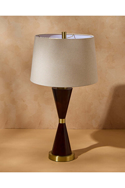 REDTAG Brown Wood Table Lamp – 72 cm