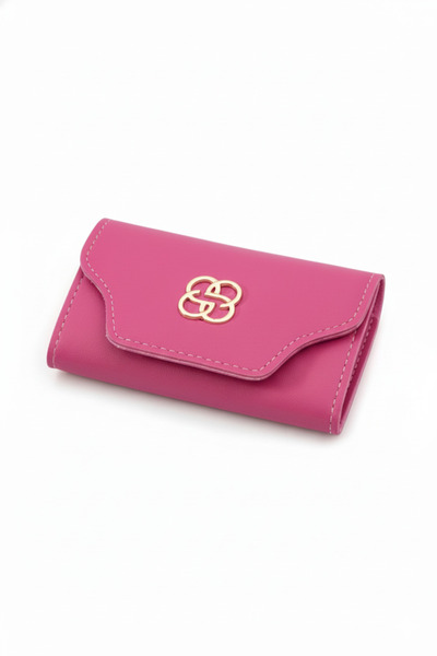 Bagfoni Pink Women's Accordion Model Card Holder Wallet