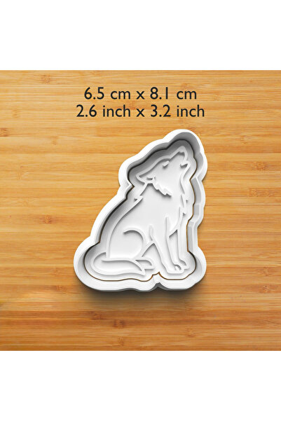 Hobist قالب كوكيز وعجينة السكر على شكل ذئب يصرخ من ألفا