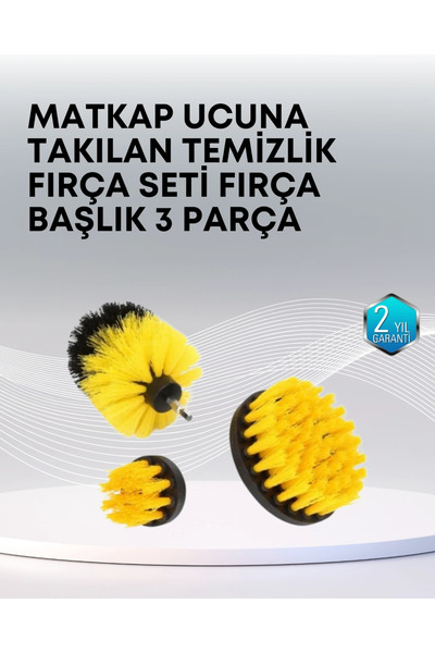 Epilons مجموعة فرش تنظيف رؤوس المثقاب المكونة من 3 قطع متعددة الأغراض ZENVİA-...