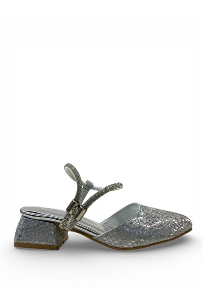 Tuğba Ortopedi 89 Pantofi de seară cu toc argintiu pentru fete