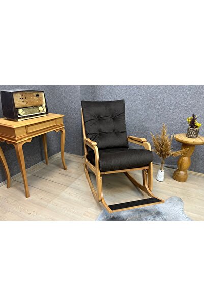 Vivense KONTES SALLANAN SANDALYE, ACI KAHVE, NATUREL AYAK RENGİ