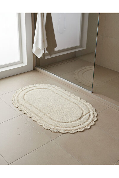REDTAG Cream Crochet Tufted Bathmat 50 × 80 cm