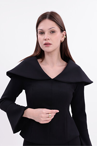 SOLENNE Black Evelyn Top