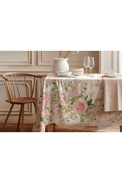 Vivense BAHAR GÜLLERİ PAMUK MASA ÖRTÜSÜ, 100X100 CM
