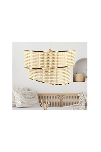 Vivense EVLİGHT STARAİ HAZERAN SARKIT AVİZE, KREM,GOLD ŞERİTL