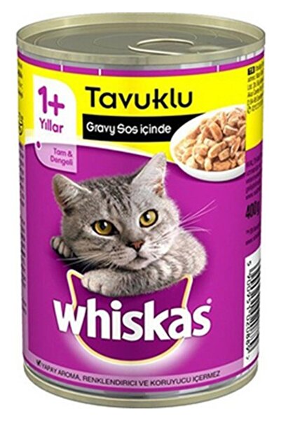 Whiskas Tavuklu Yetişkin Kedi Konservesi 400 gr Premium Kalite Gravy Sos İçin...