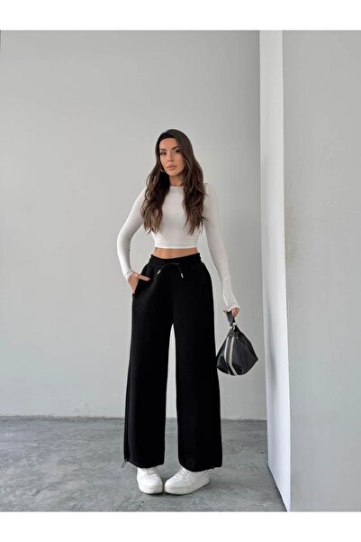 mydukkan.co Fleece-Lined Tracksuit with Drawstring Legs